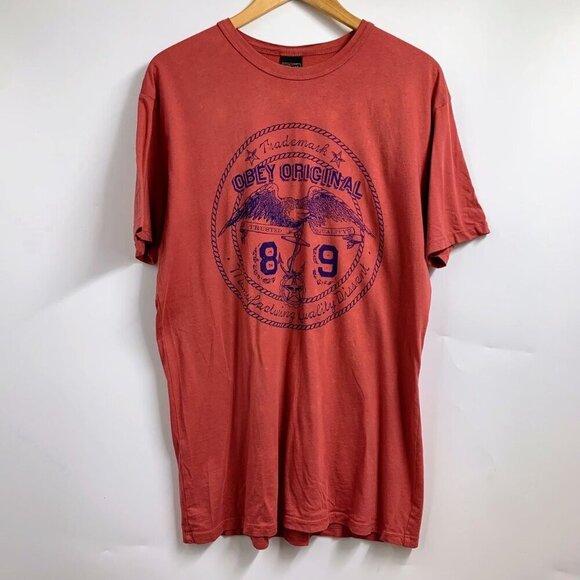 Obey Men's Obey Original Graphic Print‎ Crew Neck Short Sleeve Size L - Picture 1 of 10